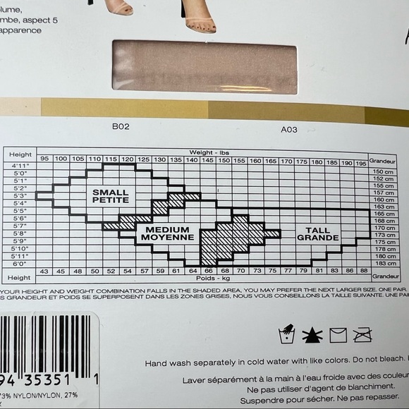 Donna Karan Hosiery 'The Nudes' Pantyhose Color Tone A01 Size Small 3 Pairs NEW. - Picture 5 of 9